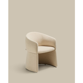 Sedia Bosca in ciniglia beige