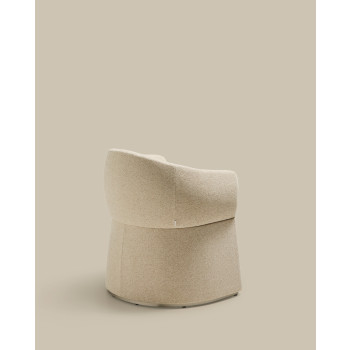 Sedia Bosca in ciniglia beige