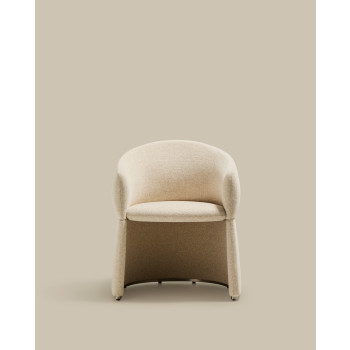 Sedia Bosca in ciniglia beige