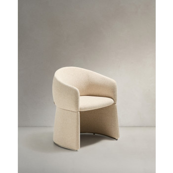 Sedia Bosca in ciniglia beige