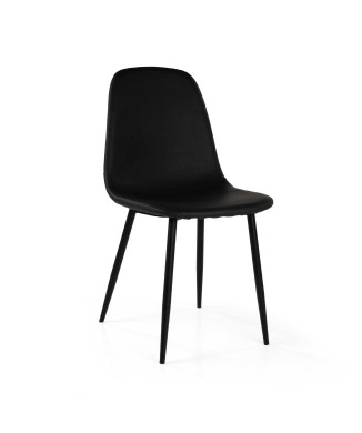 Sedia ecopelle Jacky nero