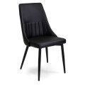 Sedia ecopelle Oliver nero struttura nero Vacchetti