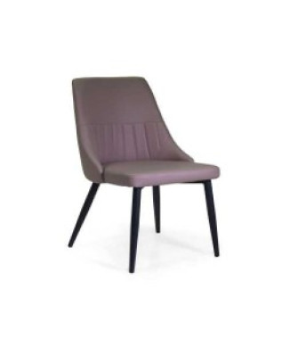 Sedia ecopelle Oliver tortora Vacchetti