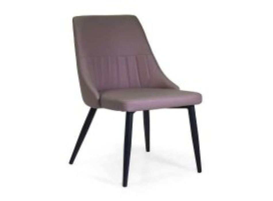 Sedia ecopelle Oliver tortora Vacchetti