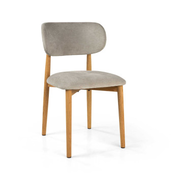 Sedia Elba tessuto sabbia struttura legno rovere Vacchetti