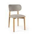 Sedia Elba tessuto sabbia struttura legno rovere Vacchetti