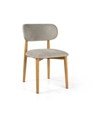 Sedia Elba tessuto sabbia struttura legno rovere Vacchetti