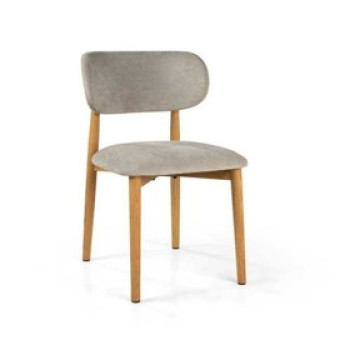Sedia Elba tessuto sabbia struttura legno rovere Vacchetti