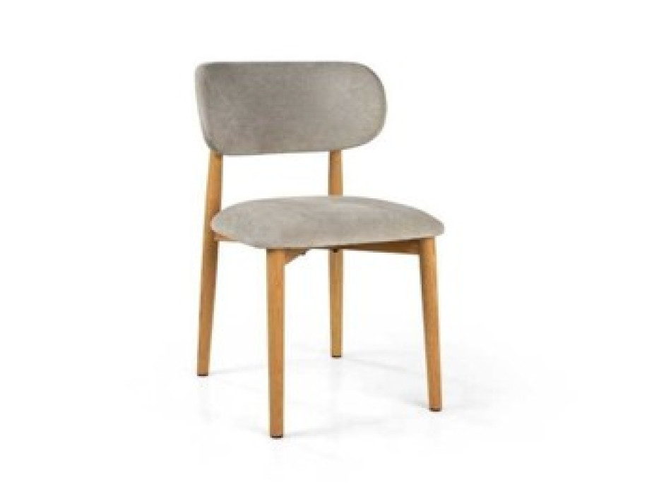 Sedia Elba tessuto sabbia struttura legno rovere Vacchetti