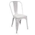 Sedia ferro new bristol bianco antico cm43x43h45/84 Vacchetti