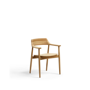 Sedia Fondes in legno massiccio di rovere con finitura naturale FSC Mix Credit
