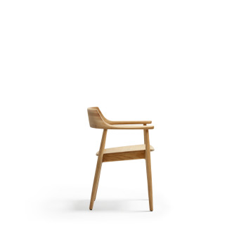 Sedia Fondes in legno massiccio di rovere con finitura naturale FSC Mix Credit