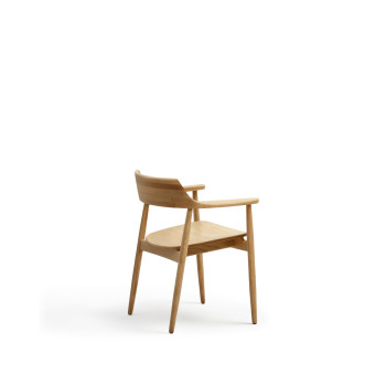 Sedia Fondes in legno massiccio di rovere con finitura naturale FSC Mix Credit