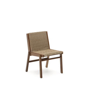 Sedia Itani in legno massiccio di acacia e rattan sintetico FSC 100%