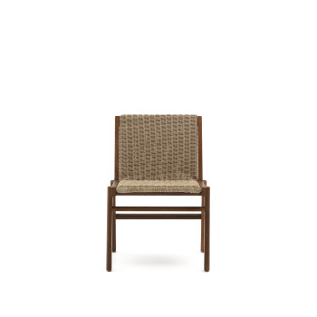 Sedia Itani in legno massiccio di acacia e rattan sintetico FSC 100%