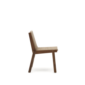 Sedia Itani in legno massiccio di acacia e rattan sintetico FSC 100%