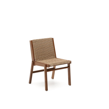 Sedia Itani in legno massiccio di acacia e rattan sintetico FSC 100%