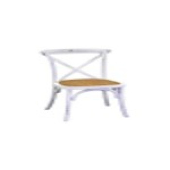 Sedia legno Cross bianco antico seduta intreccio impilabile Vacchetti