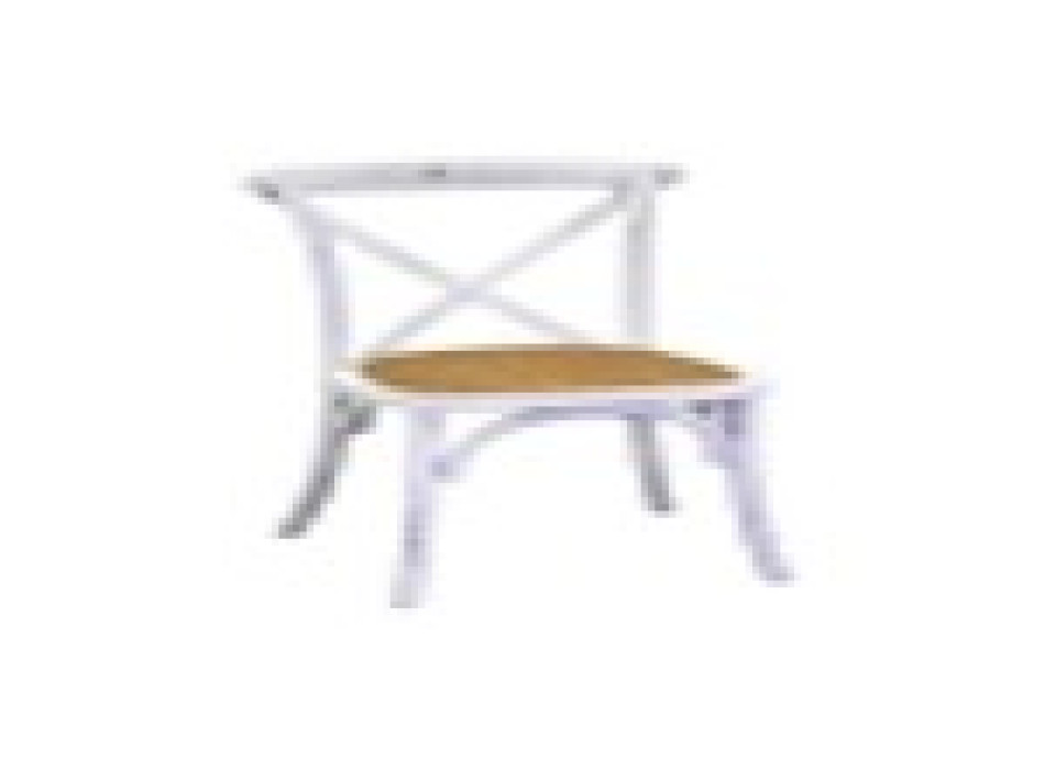 Sedia legno Cross bianco antico seduta intreccio impilabile Vacchetti