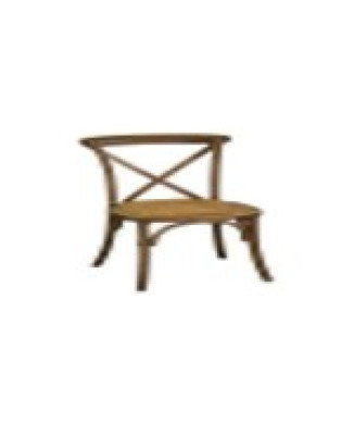 Sedia legno Cross marrone chiaro seduta intreccio impilabile Vacchetti