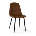 Sedia Malva ecopelle marrone struttura metallo Vacchetti