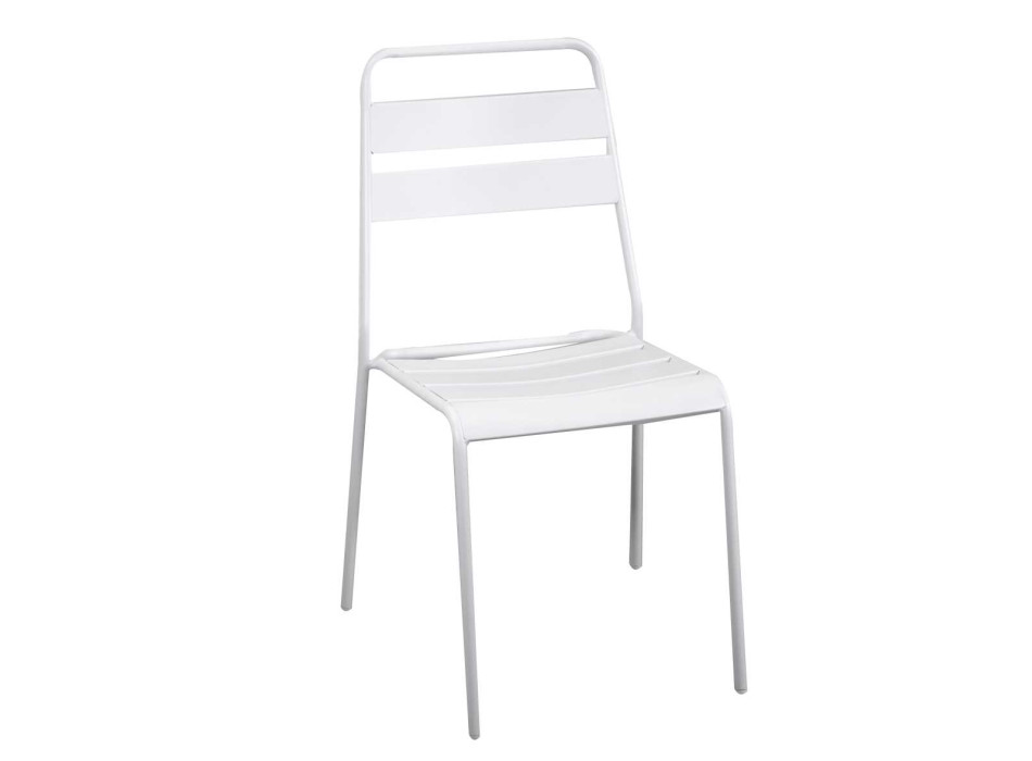 Sedia metallo Rovigo bianco Vacchetti