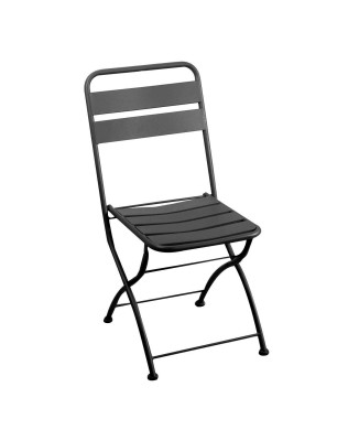 Sedia metallo Rovigo pieghevole antracite cm44x53h45/86 Vacchetti