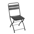 Sedia metallo Rovigo pieghevole antracite cm44x53h45/86 Vacchetti
