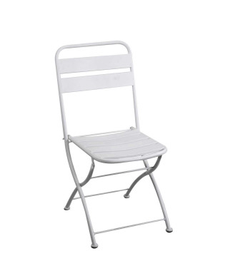 Sedia metallo Rovigo pieghevole bianco cm44x53h45/86 Vacchetti