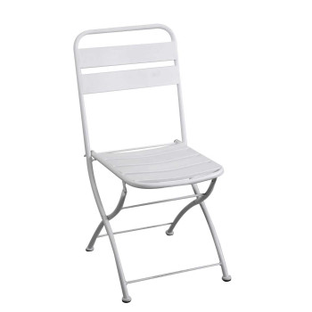 Sedia metallo Rovigo pieghevole bianco cm44x53h45/86 Vacchetti