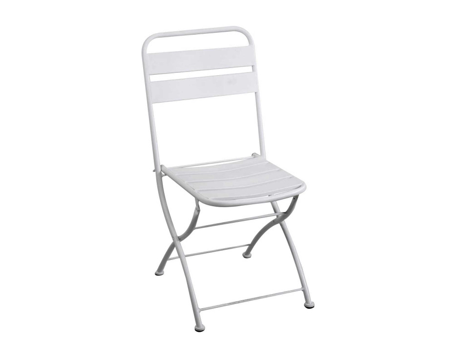 Sedia metallo Rovigo pieghevole bianco cm44x53h45/86 Vacchetti