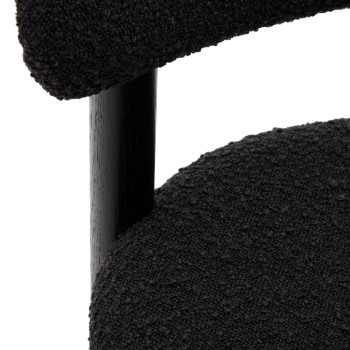 Sedia Nebai in tessuto bouclé