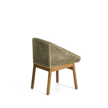 Sedia Olbia in rattan sintetico e legno massiccio 100% teak FSC