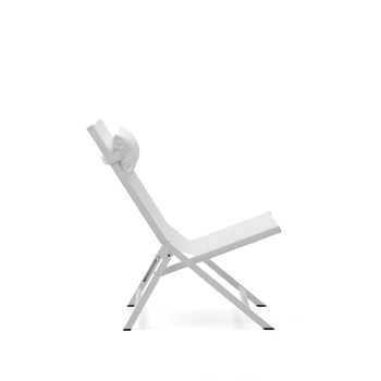 Sedia pieghevole Canutells in alluminio con finitura grigio