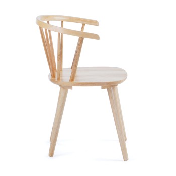 Sedia Trise DM e legno massello di caucciù laccato