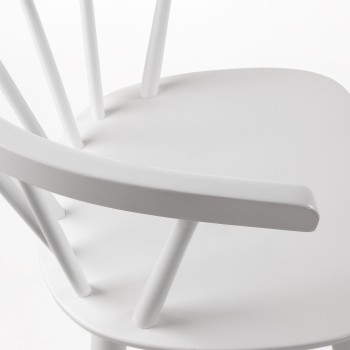 Sedia Trise DM e legno massello di caucciù laccato