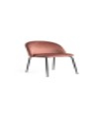 Sedia velluto Sammi rosa antico struttura nero Vacchetti