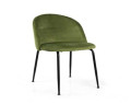 Sedia velluto Sammi verde struttura nero Vacchetti