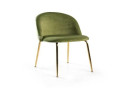 Sedia velluto Sammi verde struttura oro vacchetti