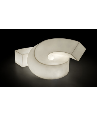 Seduta-scultura modulare TWIST versione luminosa di Plust