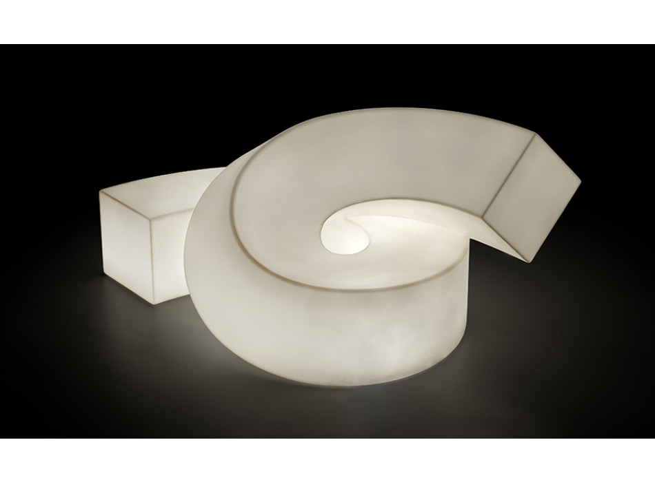 Seduta-scultura modulare TWIST versione luminosa di Plust