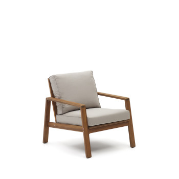 Set Frares divano 2 posti, 2 poltrone e un tavolino in legno massello di acacia