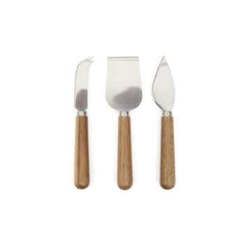 Set Nukha di 3 posate per formaggio in legno di acacia FSC 100%
