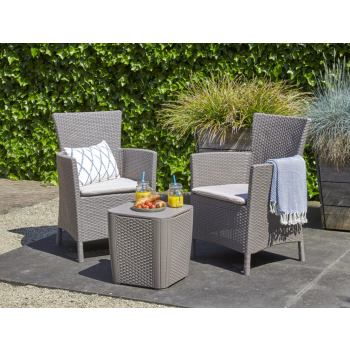 Set Tavolino e 2 Poltrone Da Giardino IOWA BALCONY SET KETER 