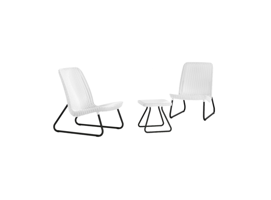 Set Tavolino e 2 Sedie Da Giardino RIO PATIO SET KETER