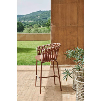 Sgabello alto Emma cross di Varaschin