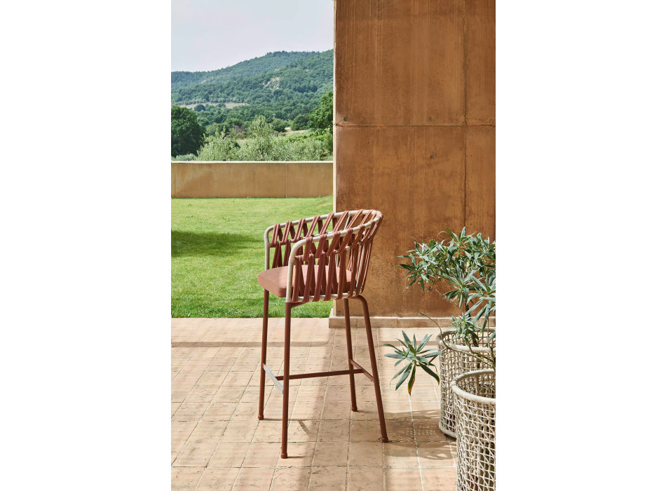 Sgabello alto Emma cross di Varaschin