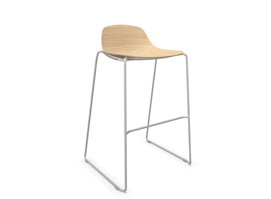 Sgabello bar in legno 3D PURE LOOP MINI ROD - INFINITI 