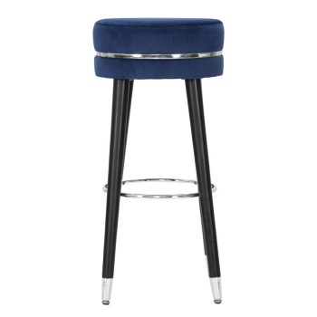 SGABELLO BAR PARIS BLU/SILVER