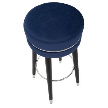SGABELLO BAR PARIS BLU/SILVER